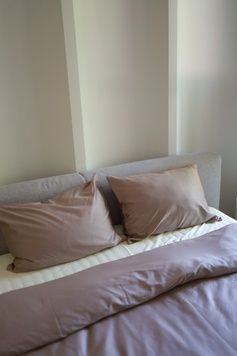 Постельное белье Bedclozzzes сатин milk+мокко (№3+34) полуторный