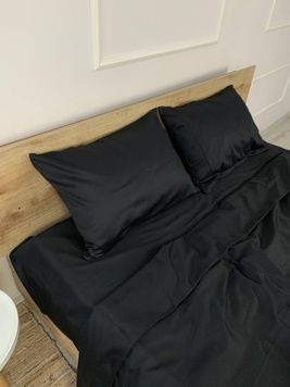 Постільна білизна Bedclozzzes сатин чорний полуторний