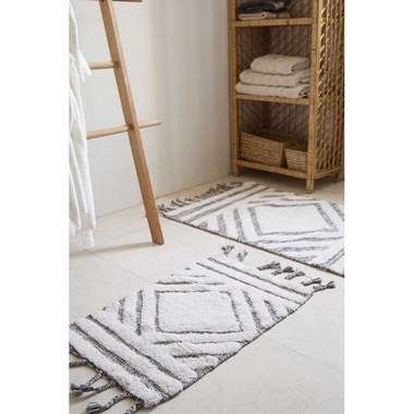 Набір килимків для ванної Irya Hoover чорно-молочний 60x90 см
