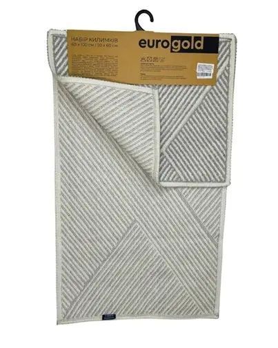 Набір килимів для ванної кімнати Yavshoke Eurogold Moana 2 предмети сірий