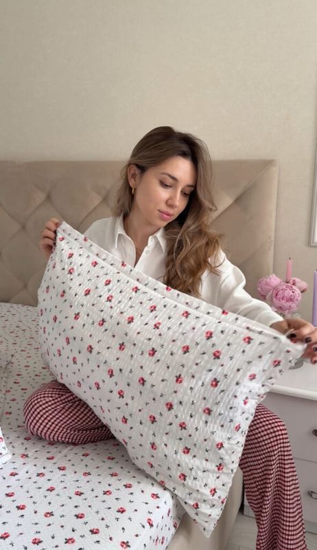 Постельное белье Bedclozzzes жатый хлопок &laquo;Pretty roses&raquo; евро