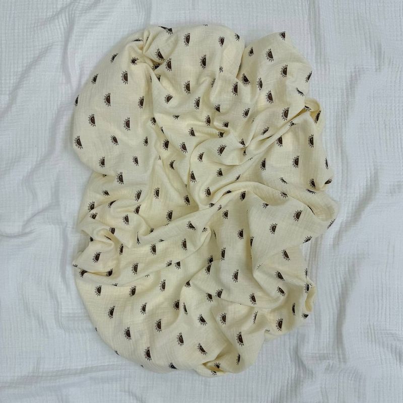 Пелюшка Маленька Соня муслін Сонечко на айворі 95x135 см