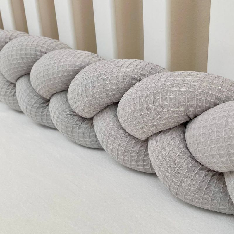 Стеганый бортик Маленька Соня серебро 30x60 см; 30x120 см