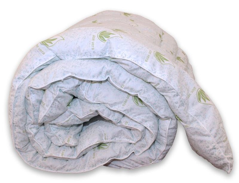 Комплект одеяло и 2 подушки 70х70 TAG лебяжий пух Aloe vera 145x215 см