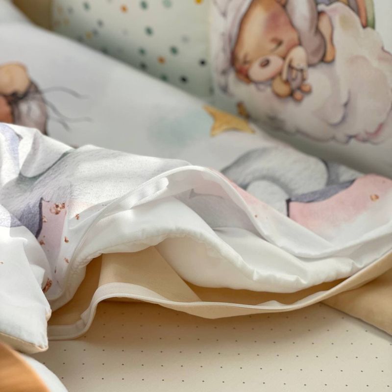 Комплект постільної білизни Маленька Соня Ведмедики Гаммі бежевий для новонароджених