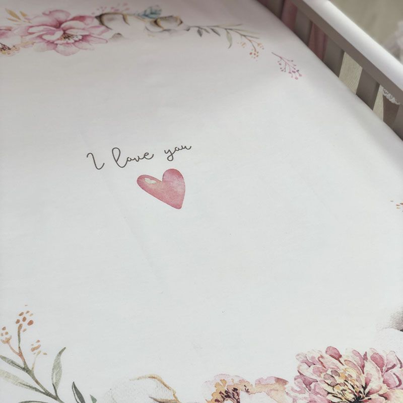 Простирадло дитяче Маленька Соня з друком Heart and Flowers 60х120 см
