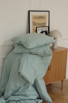 Постільна білизна Bedclozzzes ранфорс ментолового кольору №57 євро