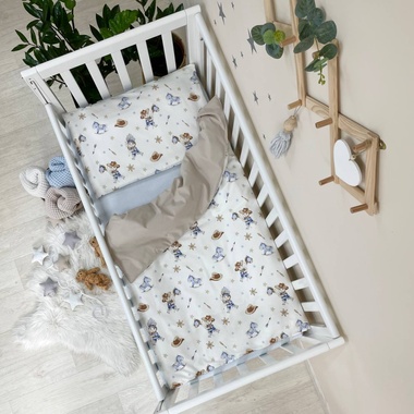 Комплект постельного белья Маленькая Соня Baby Baby Mix Western голубой для новорожденных