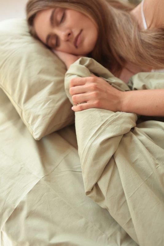 Постельное белье Bedclozzzes ранфорс Оливковый №78 полуторный