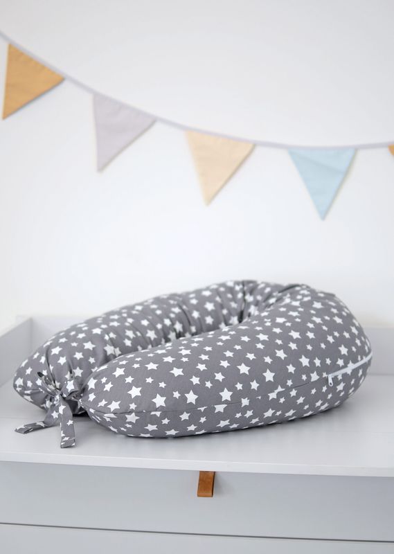 Подушка для кормления Baby Veres "Smiling grey" 70х165 см