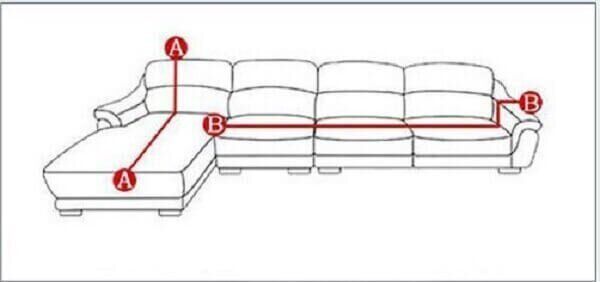 Набор чехлов на угловой диван замша-микрофибра 3.2 Homytex Бежевый
