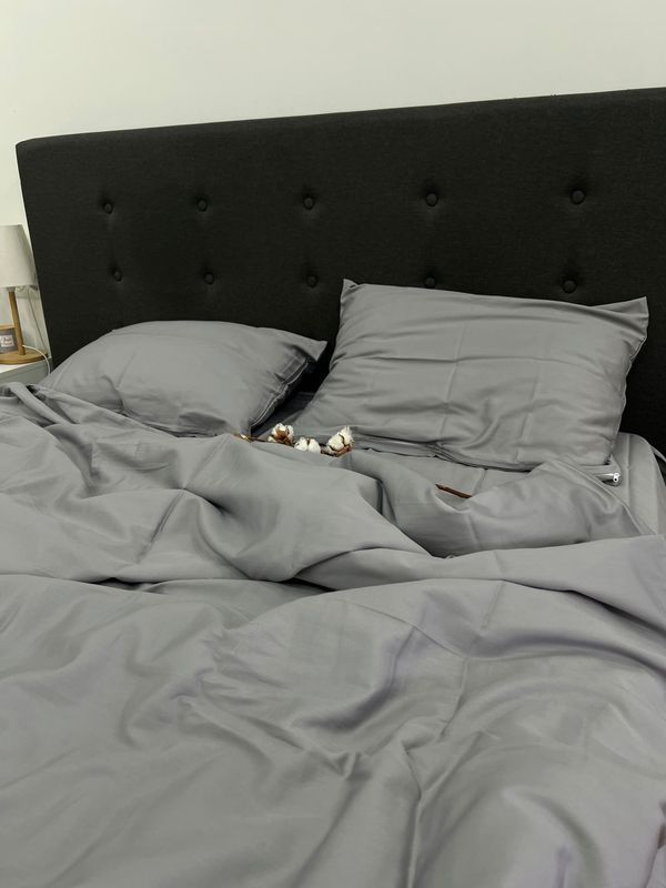 Постельное белье Bedclozzzes сатин серый №37 семейный