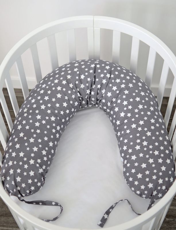 Подушка для кормления Baby Veres "Smiling grey" 70х165 см