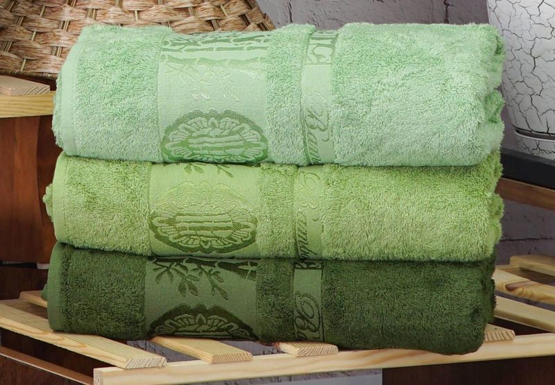 Полотенца бамбуковые Zeron 3 шт Aynali Agac Bamboo 70x140 см