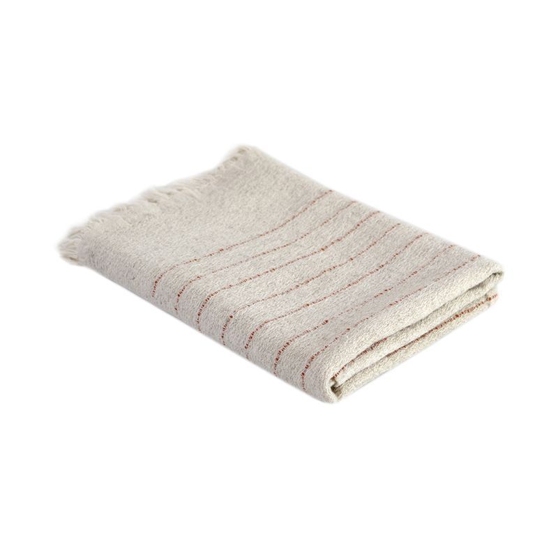 Полотенце со льна Lotus Home - Line коралловый 50х90 см