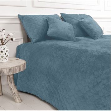 Покривало ТЕП Velour Ромб синє 180x240 см