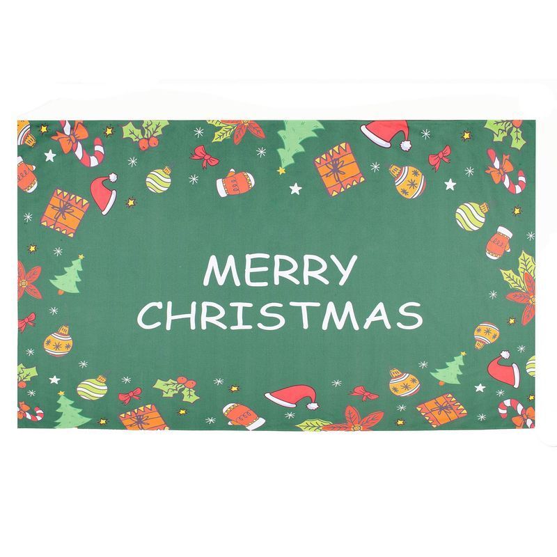 Скатерть HomeLine Merry Christmas зеленая 150х220 см