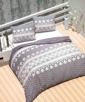 Постільна білизна бязь LORINE gray pattern євро