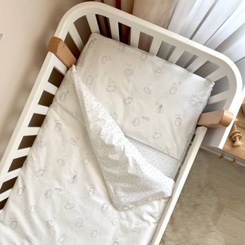 Комплект постільної білизни Маленька Соня Baby Mix New Їжачки сірі для новонародженого