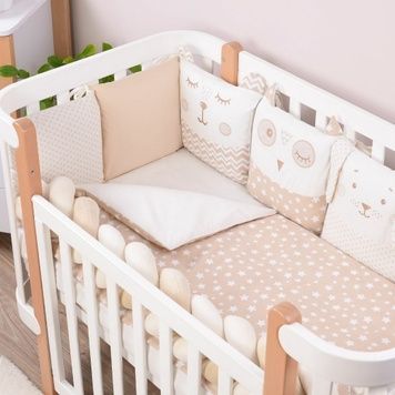 Постільний комплект Baby Veres "Smiling animals beige new" (6од.) для новонароджених