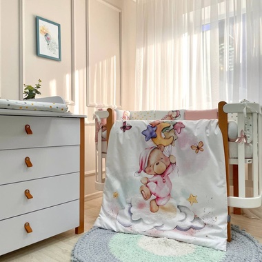 Комплект постельного белья Маленькая Соня Мишки Гамми розовый для новорожденных