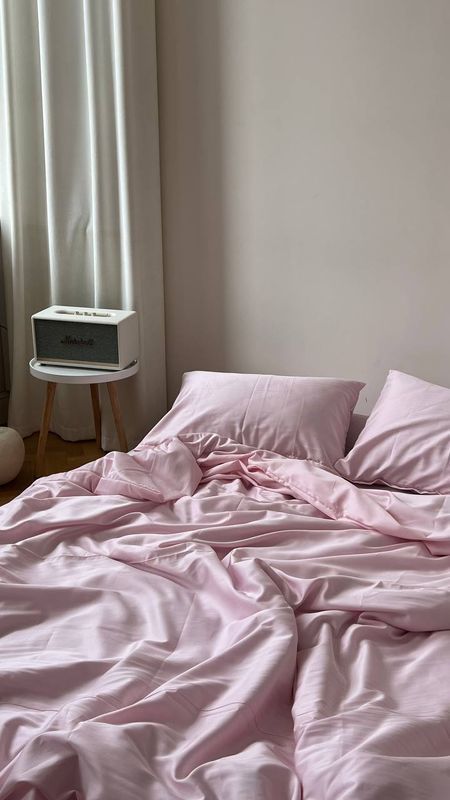 Постільна білизна Bedclozzzes сатин пудровий №16 двоспальний