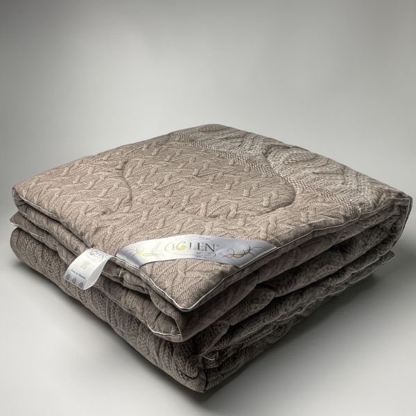 Одеяло хлопковое Iglen фланель облегченное 160x215 см
