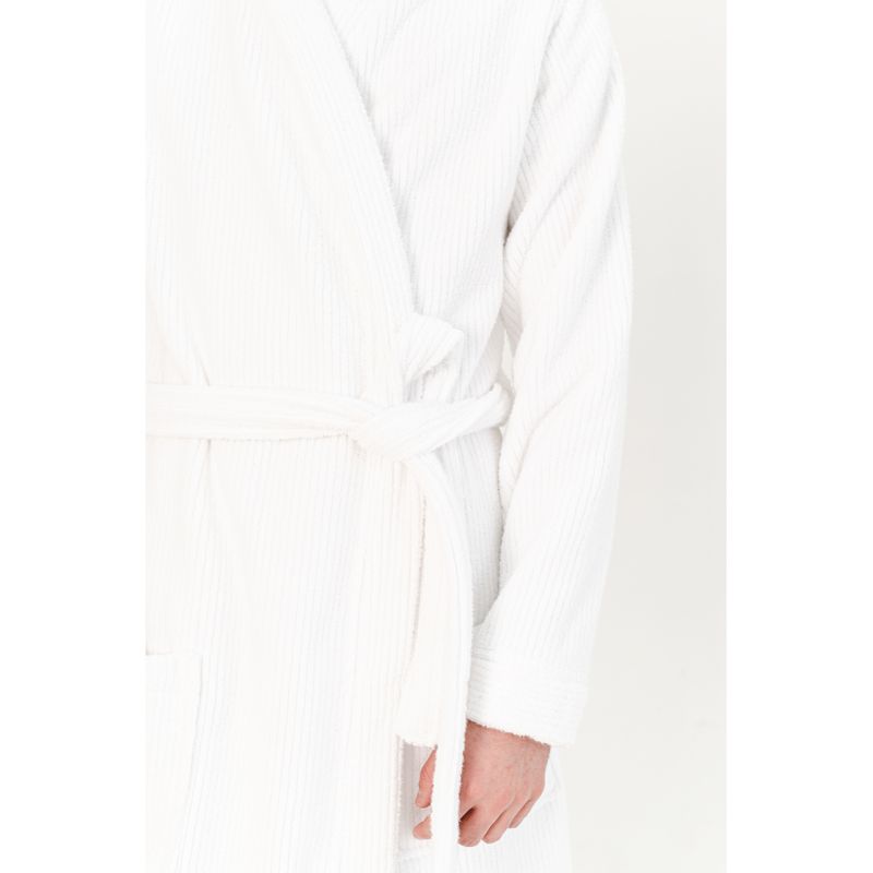 Халат-кимоно Lotus Home Bold белый махровый XL