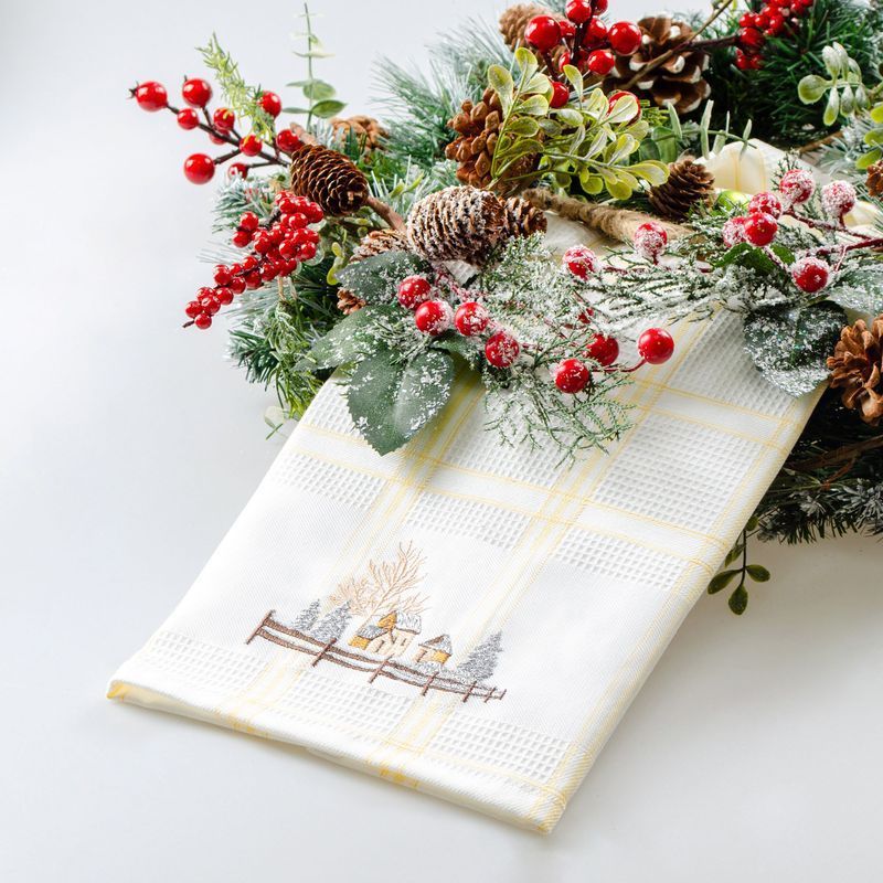 Полотенце вафельное Home Line домики 45x70 см