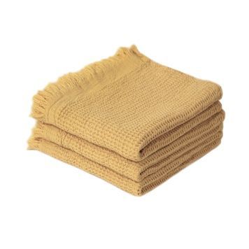 Набор полотенец Lotus Home - Rius mustard горчичный (3 шт.) 35x50 см