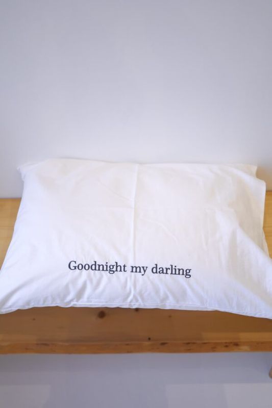 Постельное белье Bedclozzzes ранфорс с вышивкой &raquo;goodnight my darling" белого цвета семейный