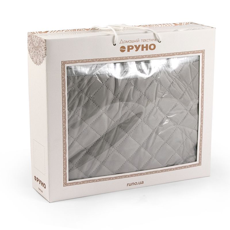 Покривало Руно &ldquo;Velour&rdquo; Grey ромб 180х220 см