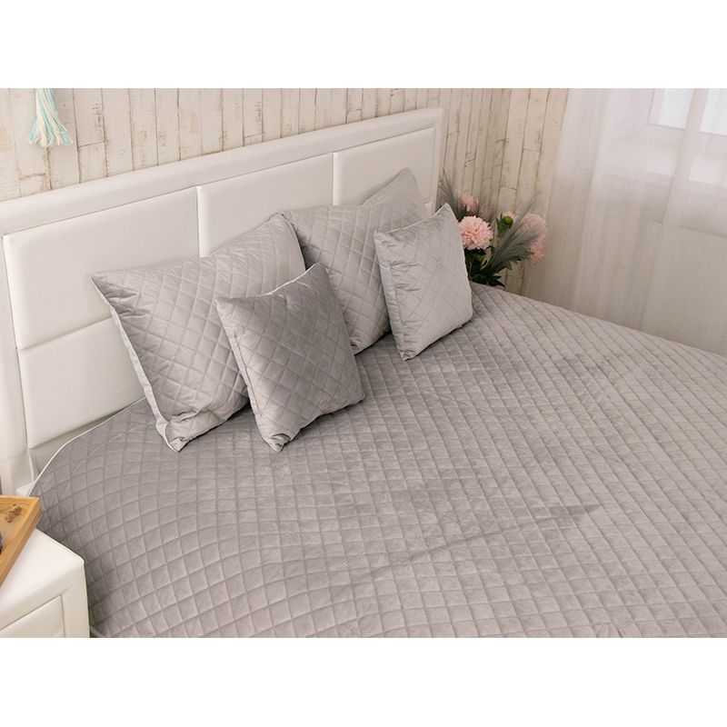 Покривало Руно &ldquo;Velour&rdquo; Grey ромб 180х220 см
