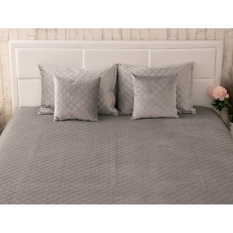Покривало Руно &ldquo;Velour&rdquo; Grey ромб 180х220 см