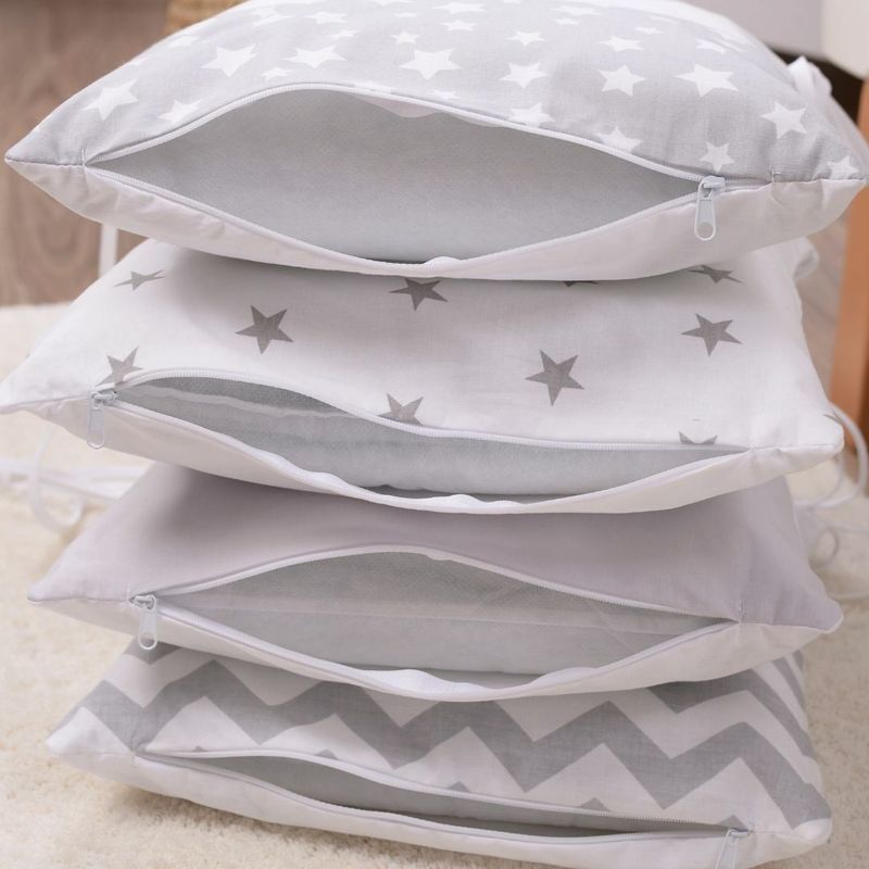 Постільний комплект Baby Veres "Smiling animals white-gray new" (6од.) для новонароджених