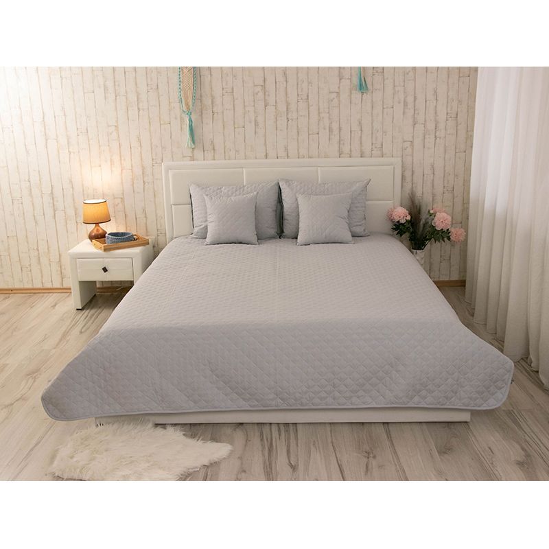 Покривало Руно &ldquo;Velour&rdquo; Grey ромб 180х220 см