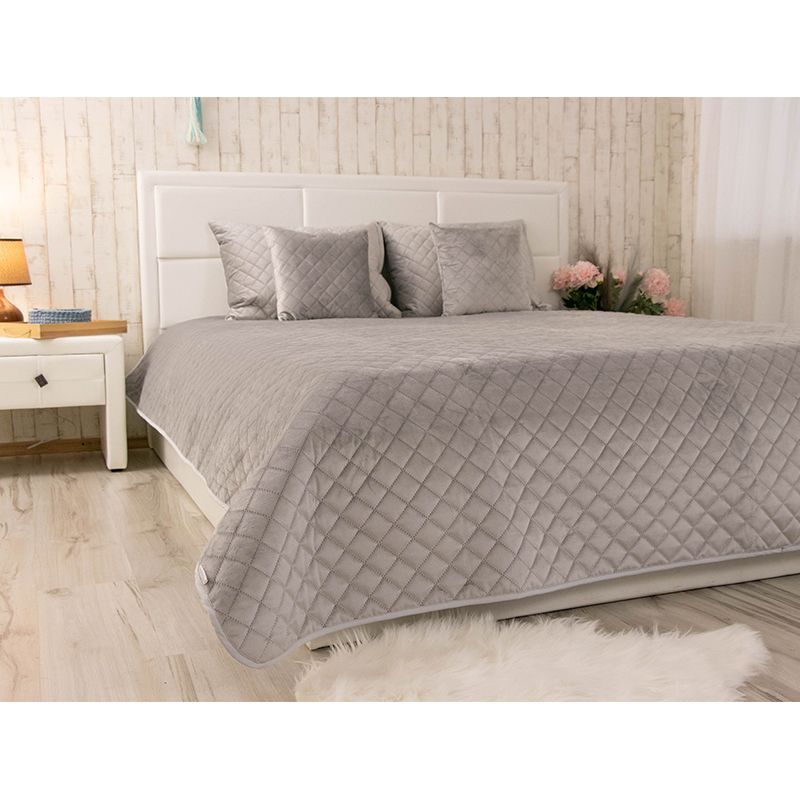 Покривало Руно &ldquo;Velour&rdquo; Grey ромб 180х220 см