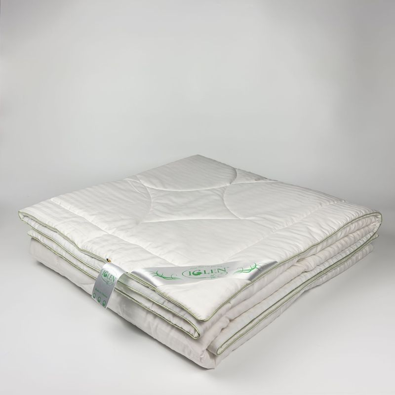 Одеяло хлопковое Iglen жаккардовый сатин облегченное 200x220 см