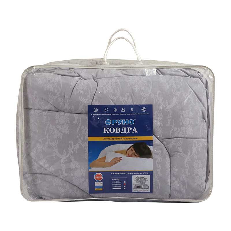 Одеяло силиконовое Руно Дизайн серое 200x220 см