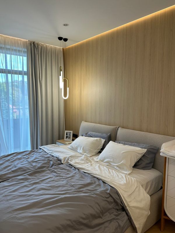 Постельное белье Bedclozzzes сатин gray + milk (№37+3) евро