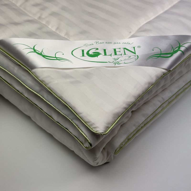 Одеяло хлопковое Iglen жаккардовый сатин облегченное 220x240 см