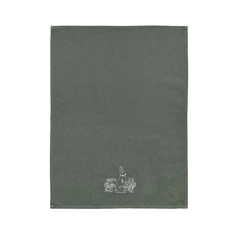 Рушник вафельний "Пасхальний заєць" графіт 45x60 см