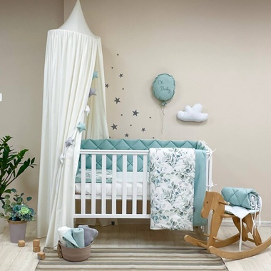 Комплект постільної білизни Маленька Соня Baby Mix Евкаліпт для новонароджених