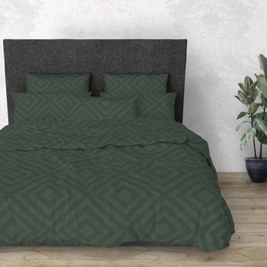 Комплект постельного белья Rhomb Green SoundSleep бязь полуторный