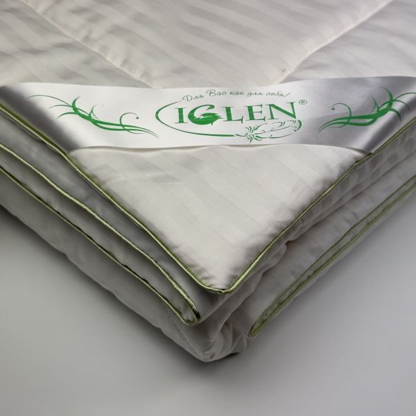 Одеяло хлопковое Iglen жаккардовый сатин облегченное 140x205 см
