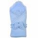 Конверт-одеяло Baby Veres ''Velour lace medium blue'' 80х80 см