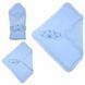 Конверт-одеяло Baby Veres ''Velour lace medium blue'' 80х80 см