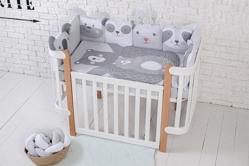 Постельный комплект Baby Veres "Zoo grey" (6ед.) для новорожденных