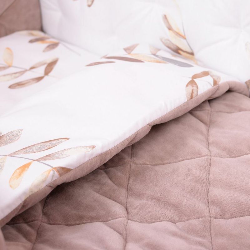 Постільний комплект Baby Veres "Velour Mokko leaves" (5од.) для новонароджених