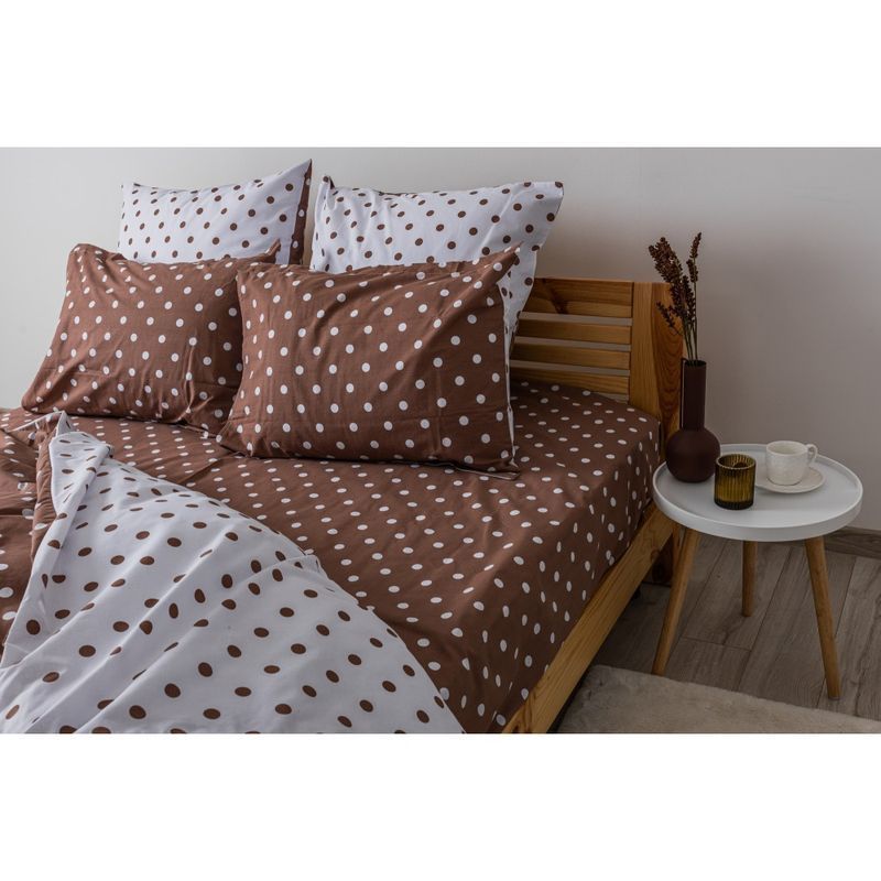 Постільна білизна Cappuccino Dots полуторний